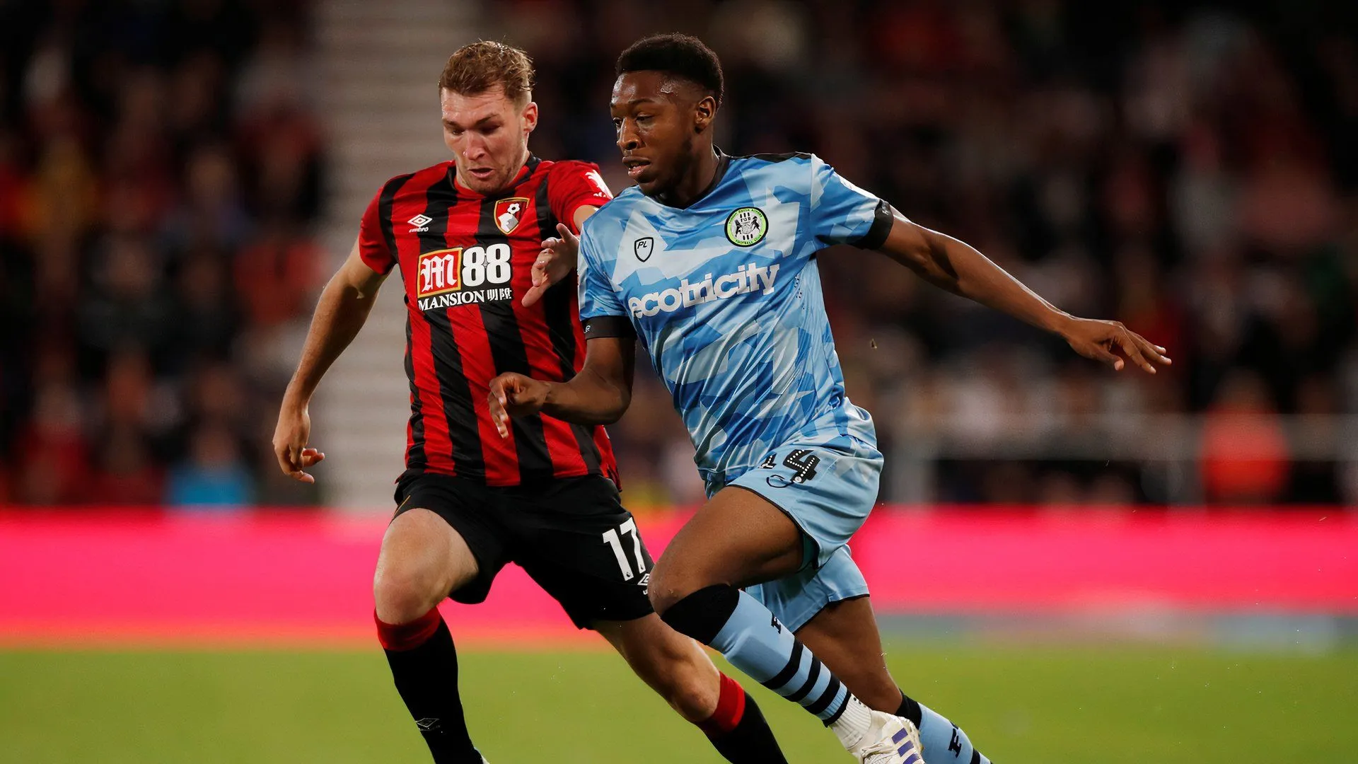 Ebou Adams in action for Forest Green Rovers