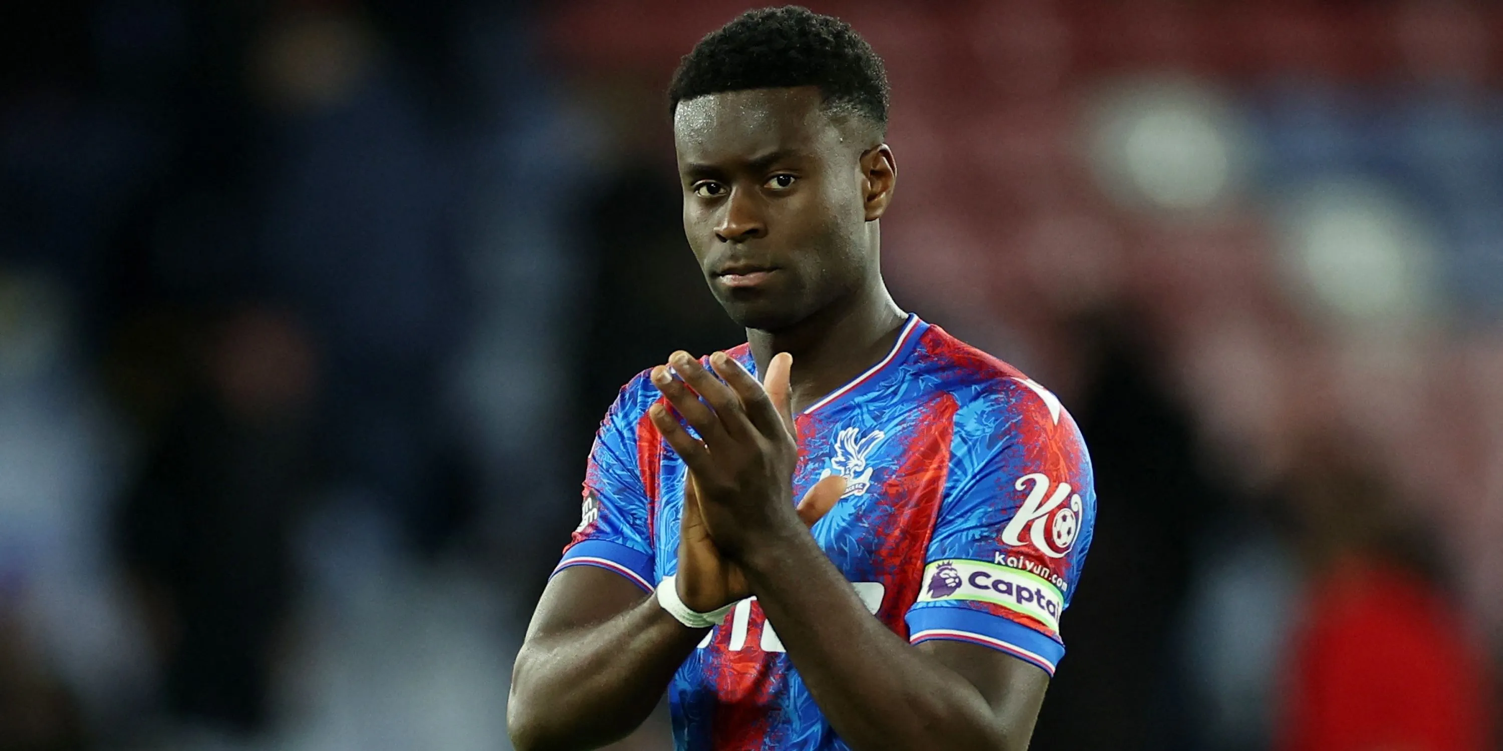 crystal palace s marc guehi reacts after the match