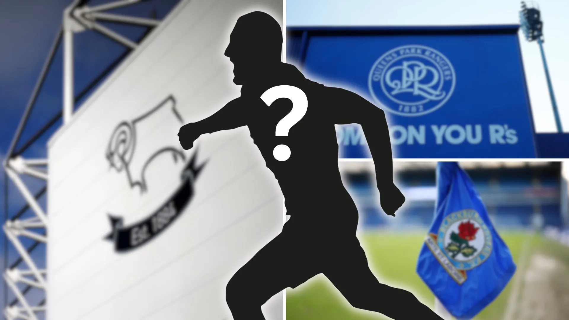 Logo của Blackburn Rovers, Derby County và QPR, những câu lạc bộ đang cạnh tranh chiêu mộ Timothe Nkada