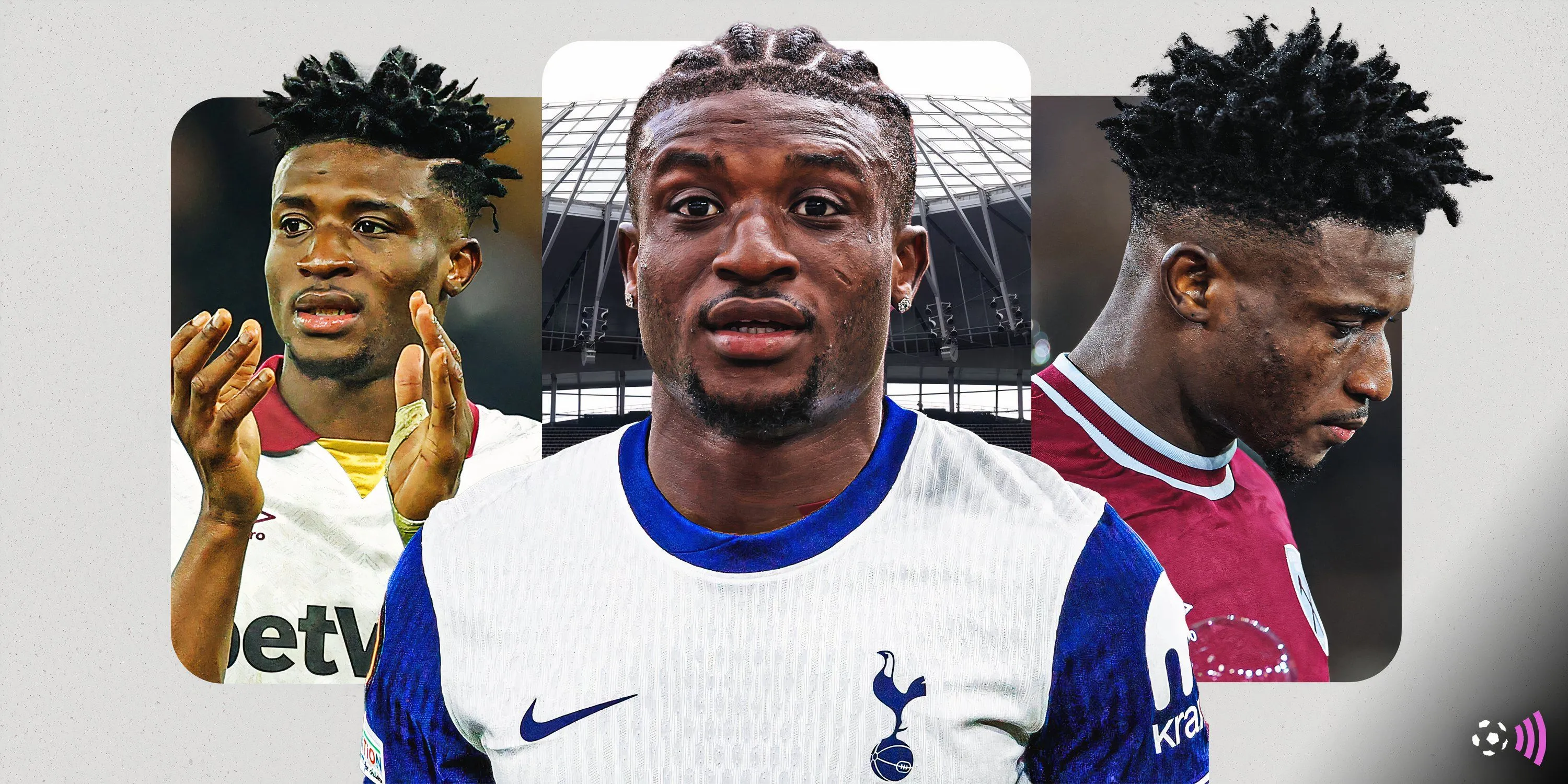 Mohammed Kudus trong màu áo Tottenham Hotspur sau khi hoàn tất thương vụ chuyển nhượng 55 triệu bảng.
