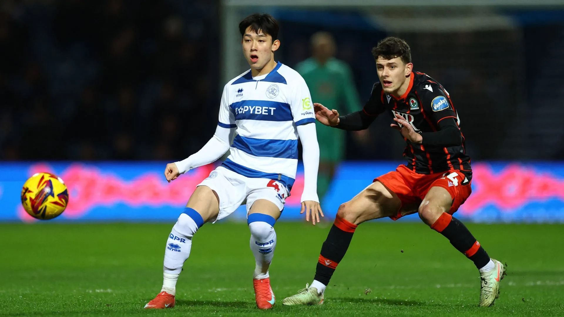 Tân binh Owen Beck, hậu vệ trái được Derby County mượn từ Liverpool.