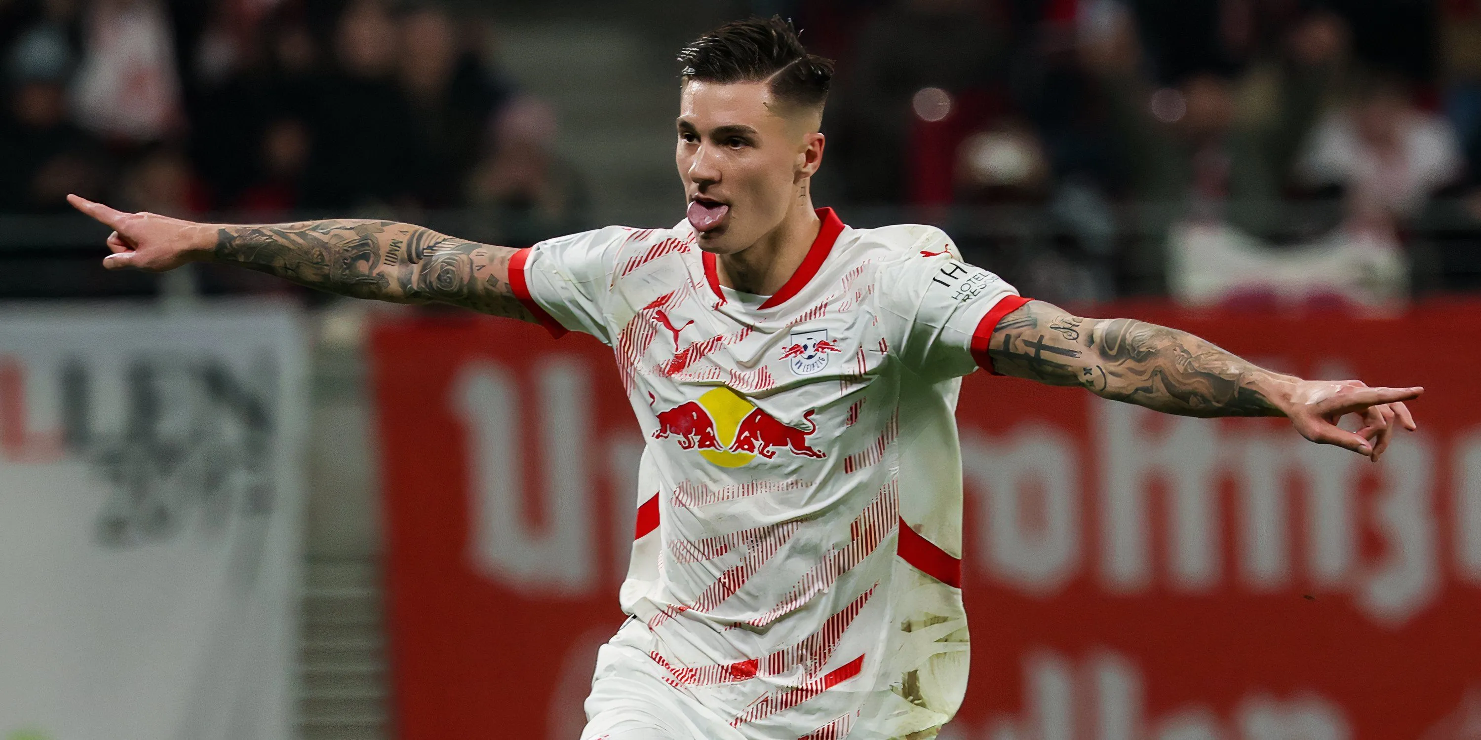 Khoảnh khắc ăn mừng của Benjamin Sesko sau bàn thắng cho RB Leipzig, nơi sẽ là bến đỗ tiếp theo của ngôi sao trẻ Slovenia này?
