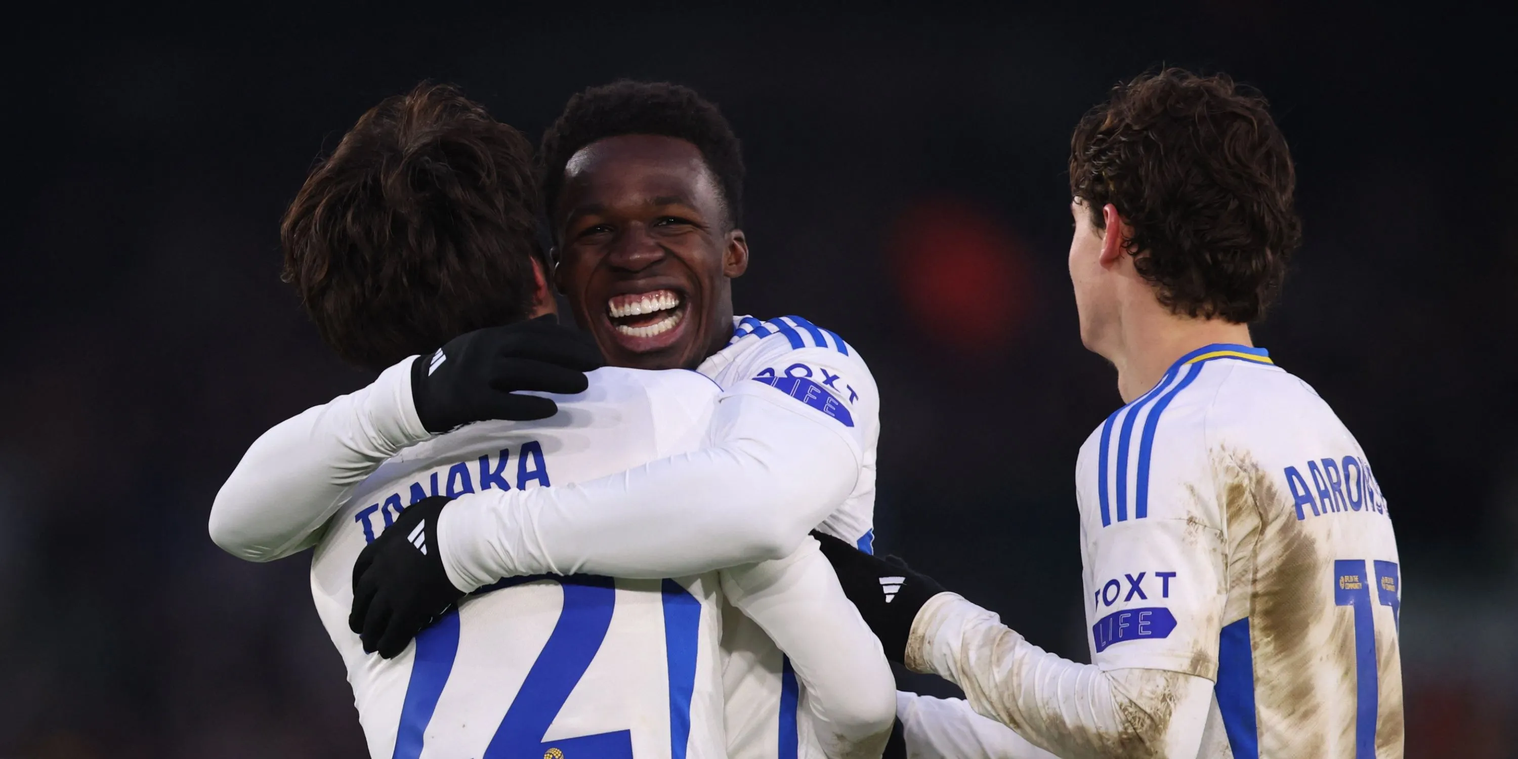 Tiền đạo trẻ Wilfried Gnonto trong màu áo Leeds United, người đang đối mặt với áp lực phải cải thiện phong độ